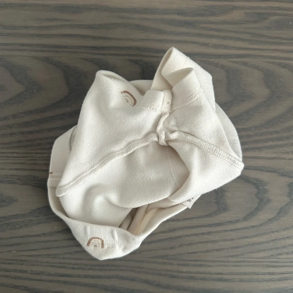 RYLEE + CRU BABY ORGANIC PAJAMAS IN IVORY RAINBOWS